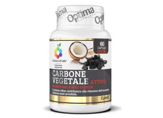 Colours of life carbone vegetale attivo 60 capsule vegetali 430 mg