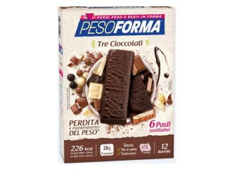Pesoforma barrette tre cioccolati 372 gr 