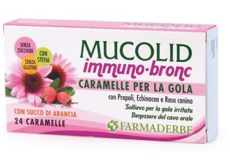 Mucolid bronc immuno 24 caramelle gusto arancia