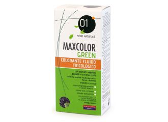 Maxcolor green 01 nero naturale 75 ml + balsamo 15 ml