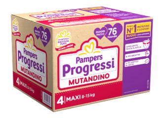 Pampers progressi mutandina quadri maxi 76 pezzi