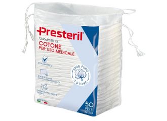 Quadrotti cotone idrofilo presteril 8x7,5 cm 50 pezzi