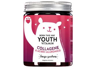 Born this way youth vitamin collagene & acido ialuronico 60 caramelle gommose
