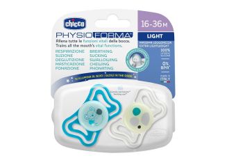 Chicco succhietto light lumi silicone 16-36m 2 pezzi