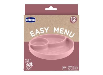 Chicco piatto porzionato rosa 12m+