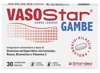 Vasostar gambe 30 compresse bistrato senza glutine senza lattosio