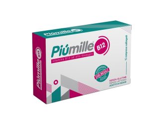 Piumille b12 15 compresse sublinguali 0,080 g senza glutine  senza lattosio con edulcorante