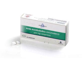 Acido acetilsalicilico angenerico 500 mg compresse