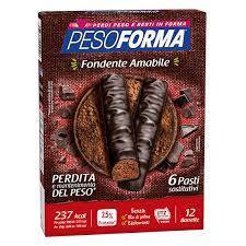 Pesoforma barrette dark fondente amabile 12 pezzi x 31 gr