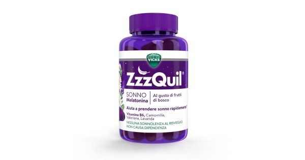 Vicks ZzzQuil Natura Integratore Per Dormire 60 Pastiglie Gommose